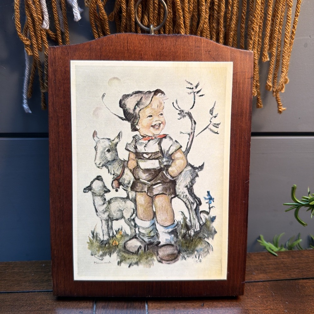 VTG GOEBEL HUMMEL Character Wood Wall Plaques Decor-great Condition, Gnome